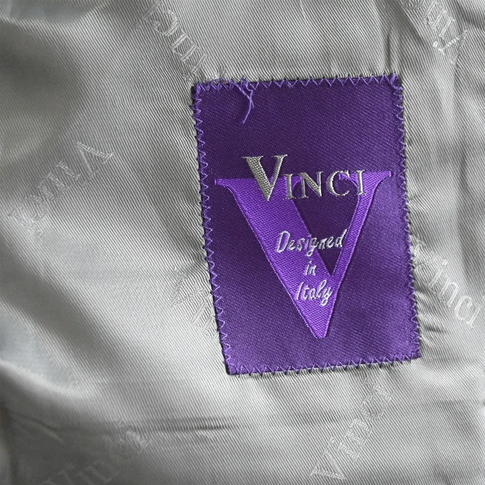 Vinci 48R 40x30 Silver Night‎ Skyline Mens Jacket Pants Suit